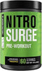 Jacked Factory NITROSURGE Pre Workout Supplement - Energy Booster, Instant Strength Gains, Clear Focus, & Intense Pumps - NO Booster & Powerful Preworkout Energy Powder - 60 Servings, Pineapple