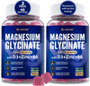 Magnesium Glycinate Gummies 500mg/250mg for Adults Teens 120Cts