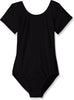 Jacques Moret Little Girls' Dance Short Sleeve Basic Leotard, Black, X-Small - Image 5
