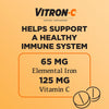 Vitron-C Iron Supplement Plus Vitamin C, Immunity Support, 60 Ct - Image 4