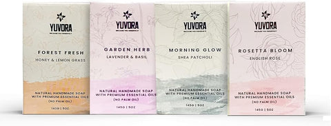 Natural Handmade Body Soaps 5 Oz Pack Floral Radiance Long lasting Fragrance Luxurious Scents with Natural Ingredients – Sulfate & Paraben Free, Vegan Soaps