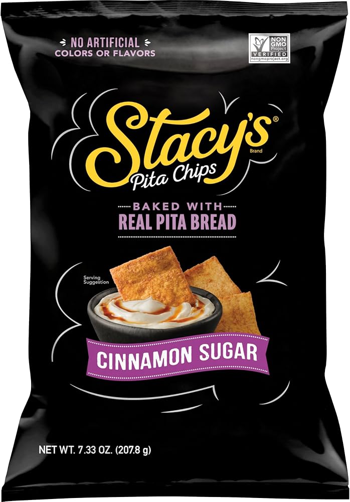 Stacy’s Pita Chips, Cinnamon Sugar, No Artificial Colors or Flavors, 7.33 oz Bag