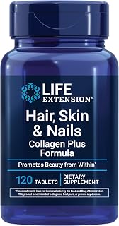 Life Extension Hair, Skin, & Nails- Collagen Plus, 120 Count