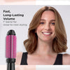 REVLON Silicone Bristle Heated Hair Styling Brush, 1" Barrel, Black/Pink - Image 4