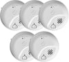 BRK First Alert SMICO100-AC Interconnect Hardwire Combination Smoke & Carbon Monoxide Alarm with Battery Backup, 5 Pack