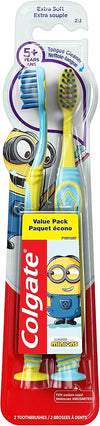 Colgate Kids Minion Toothbrush, Extra Soft, 2 Pack