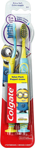 Colgate Kids Minion Toothbrush, Extra Soft, 2 Pack