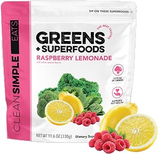 Clean Simple Eats Super Greens Powder, Raspberry Lemonade, 30 Servings