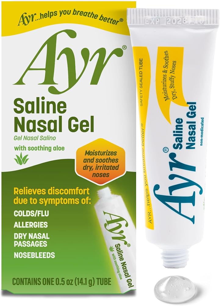 Ayr Saline Nasal Gel, With Soothing Aloe, 0.5 Ounce Tube (Pack of 1) - Personal Care