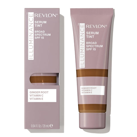 Revlon Illuminance Tinted Serum, Triple Hyaluronic Acid, Evens Out Skin Tone Over Time - Amber (0.94 Fl Oz)