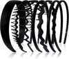 VELSCRUN Headbands for Women 7 Pcs Different Dark Leopard Color Knotted Solid Pearl Head B - Image 1