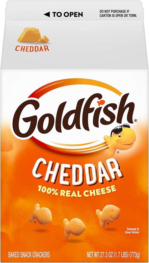 Goldfish Cheddar Cheese Crackers, 27.3 Oz Carton
