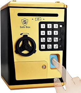 Kids Safe Bank with Fingerprint Password Talking Money Bank for Real Money Cool Stuff Gift for 5-14 Years Old Boys Girls