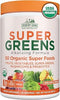Country Farms Organic Super Greens Powder, 50 Organic Superfoods, Greens Drink with Fruits, Vegetables, Fiber, Probiotics & Mushrooms, Supports Energy, Gut Health & Digestion, Pineapple Mango Flavor