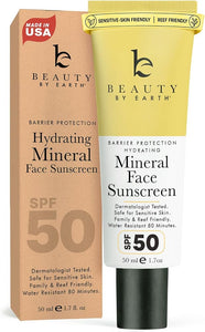 Mineral Face Sunscreen SPF 50 - Non-Nano Zinc Oxide, No Chemical Filters - Personal Care