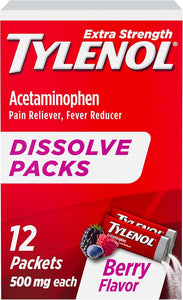 Tylenol Extra Strength Dissolve Packs, 500 mg Acetaminophen, 12 ct - Personal Care