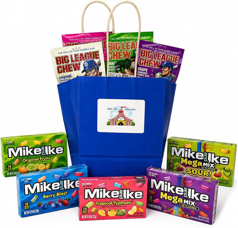 BIGTOPDEALSUSA Nostalgia Candy Multi-Pack, Big League Chew and Mike and Ike, for Parties and Holidays