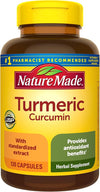 Nature Made Turmeric Curcumin 500 mg, Herbal Supplements, 120 Capsules - Personal Care