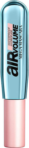 L'Oreal Paris Makeup Air Volume Mega Mascara, Lightweight & Long-lasting Volumizing Mascara for Voluminous Eyelashes, Waterproof Blackest Black, 0.3 Fl Oz