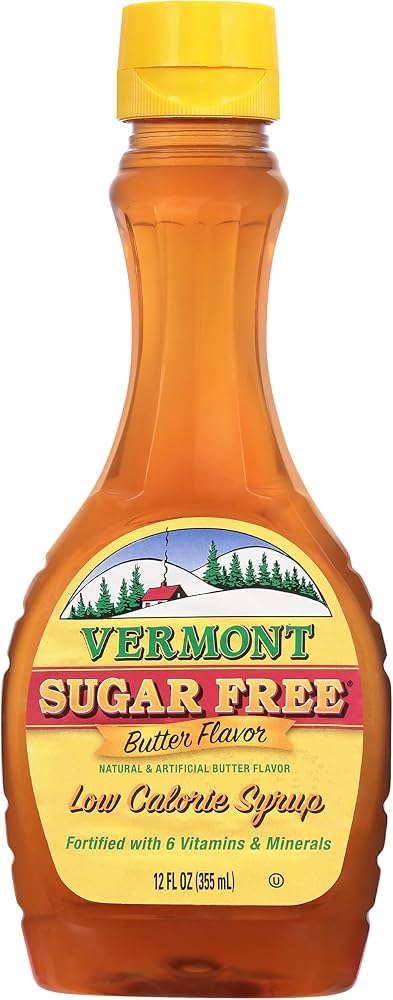 Maple Grove Farms, Vermont Butter Pancake Syrup with Vitamins, Sugar Free, 12 Ounce