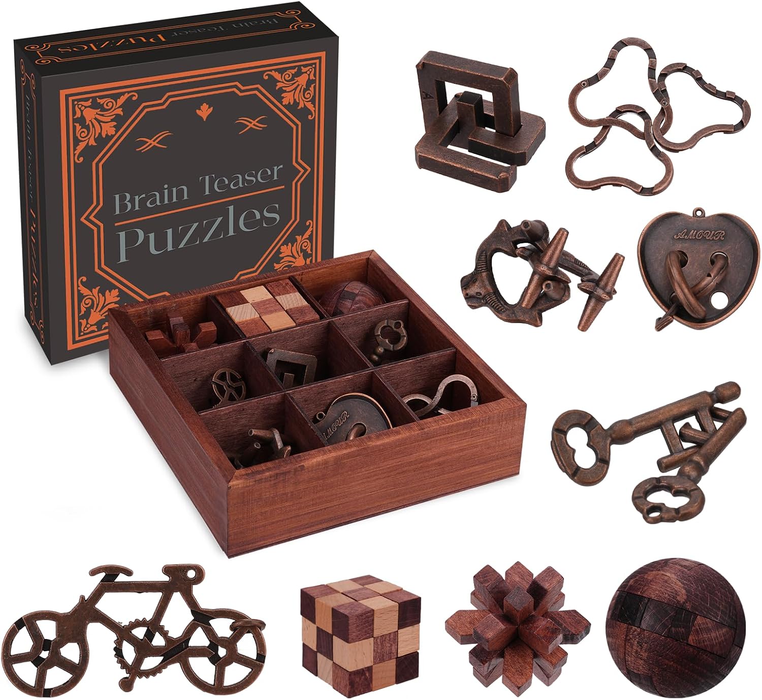 Mytothfy Brain Teaser Puzzles for Adults Teens Kids, 3D Puzzle Game Toys