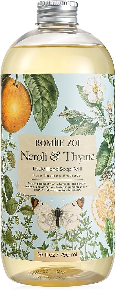 ROMIIE ZOI Liquid Hand Soap Refill, Neroli & Thyme, 750ml/26 FL OZ