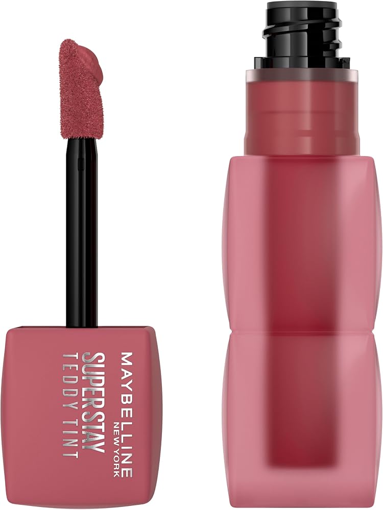 MAYBELLINE Super Stay Teddy Lip Tint, Long Lasting Matte Lipstick for Up To 12HR Wear, Velvet Choker, 1 Count