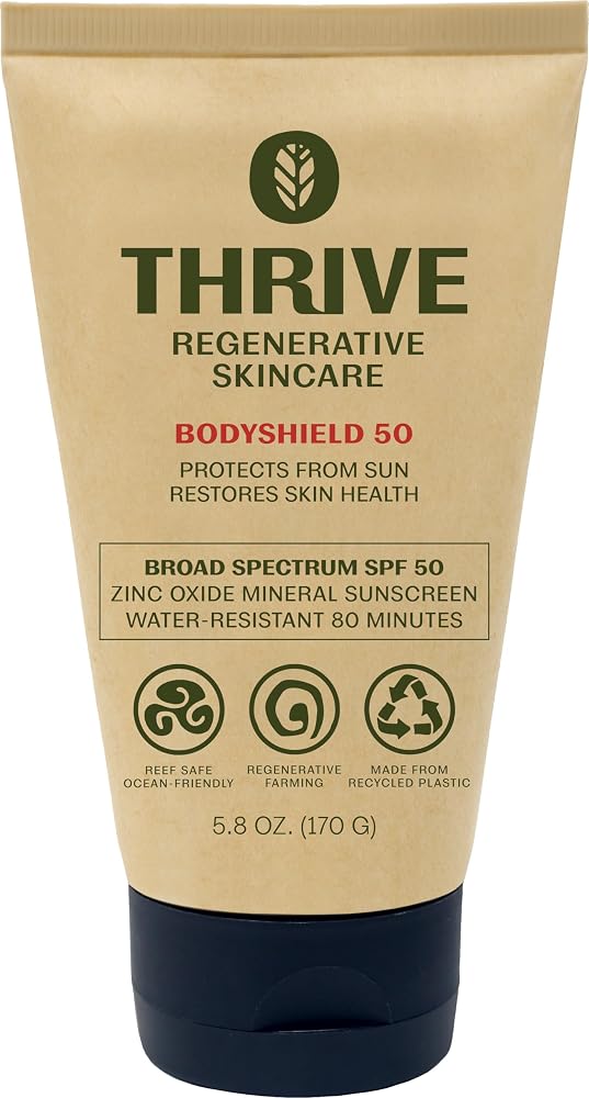 Thrive Natural Care Reef Safe Sunscreen SPF50 - Hawaii 104 Reef Act Compliant - Mineral Sunscreen Non-Nano Zinc Oxide - Vegan, (5.8 Oz (Pack of 1)) - Personal Care