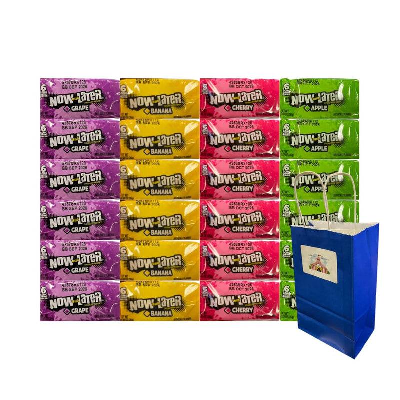 Now and Later Taffy Chews Variety Pack 24 Pieces Assorted