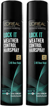 L'Oreal Paris Advanced Hairstyle - Lock It - Weather Control Hairspray - Anti Frizz - Net Wt. 8.25 OZ (234 g) Per Can - Pack of 2 Cans - Personal Care