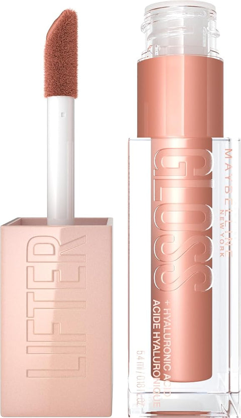 Maybelline Lifter Gloss, Lip Gloss with Hyaluronic Acid, Stone