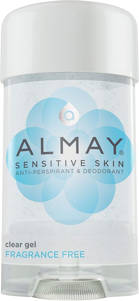Almay Clear Gel Deodorant and Antiperspirant, Fragrance Free, 2.25 oz
