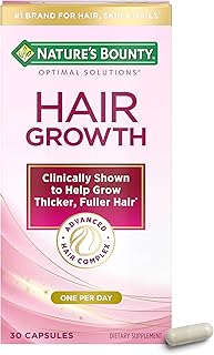 Nature's Bounty Optimal Solutions Hair Growth Vitamin Supplement, 30 Count