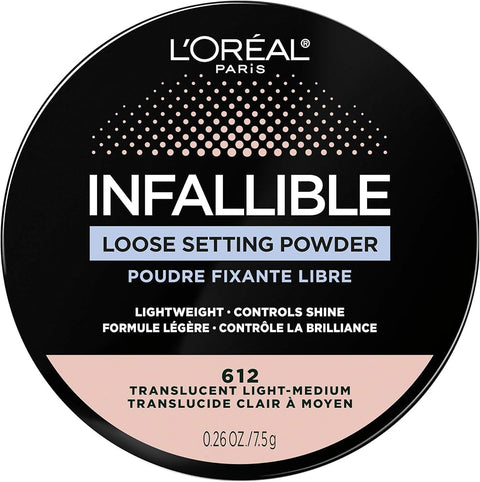 L'Oreal Paris Infallible Tinted Loose Setting Powders, Matte Finish, Lightweight, No White Cast, 2 Shades From Light To Deep, Translucent Medium-deep, 0.28 Oz