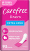 Carefree Light Panty Liners, Extra Long, Wrapped, Unscented, 93 ct - Image 2