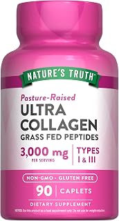 Nature's Truth Collagen Peptides | 90 Caplets | Type 1 and 3 with Vitamin C