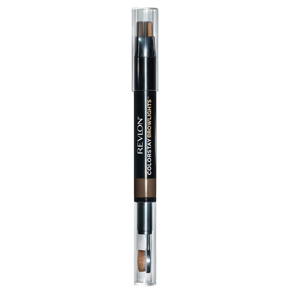 Revlon Colorstay Browlights Pencil, Eyebrow Pencil & Brow Highlighter, 0.55 Lb, Dark Brown