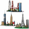 3 City Architecture Skyline Building Set, Paris, New York & San Francisco
