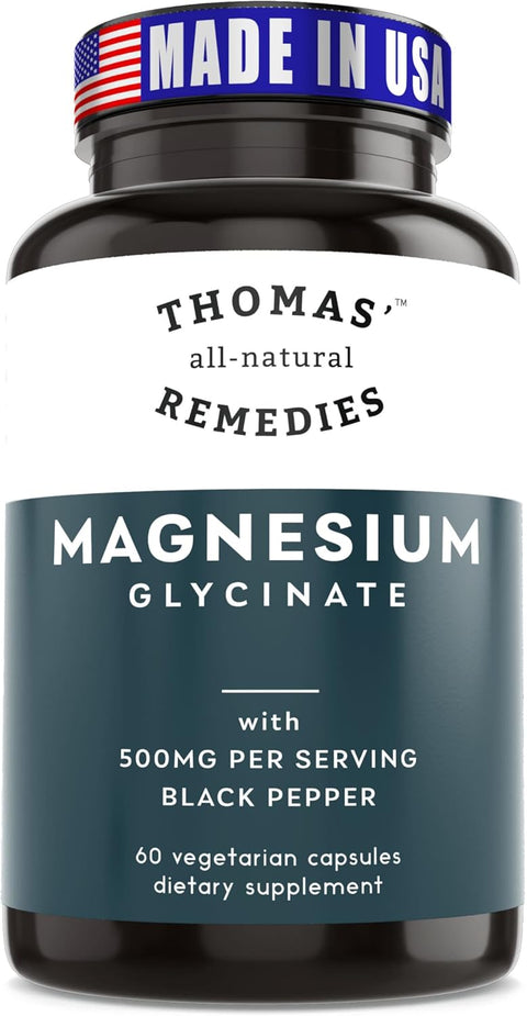 Toms Remedies Magnesium Glycinate 500mg High Absorption Sleep Supplement