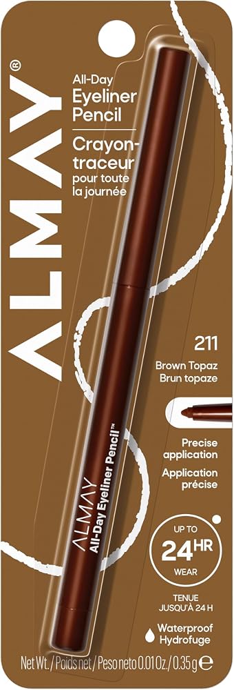 Almay All-Day Eyeliner Pencil, 211 Brown Topaz, 0.01 oz