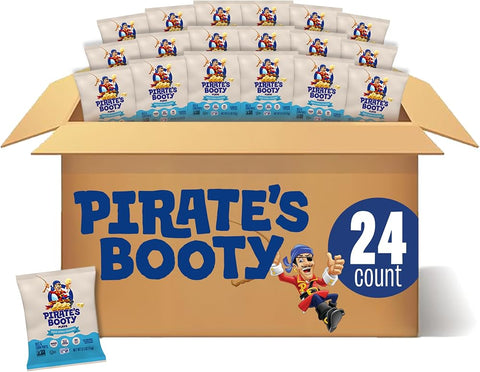 PIRATE'S BOOTY Aged White Cheddar Cheese Puffs Bags, .5 oz (24 Count)