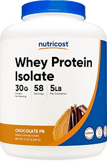 Nutricost Whey Protein Isolate Powder (Chocolate Peanut Butter) 5LB