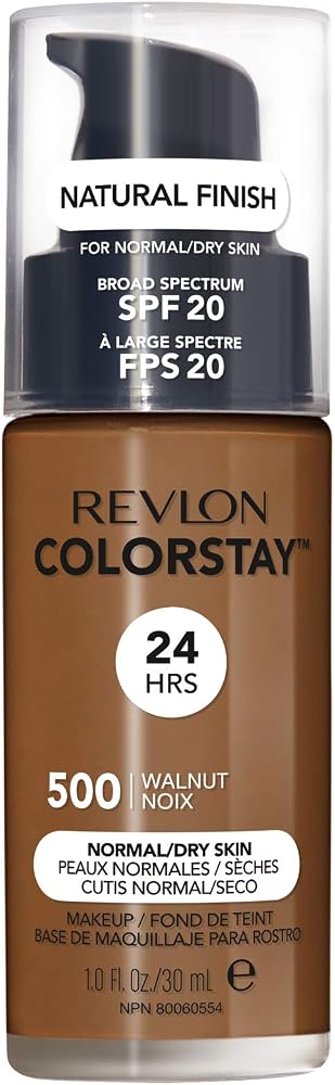 Revlon Colorstay Longwear Makeup Normal/Dry, 500 Walnut, 1 fl oz