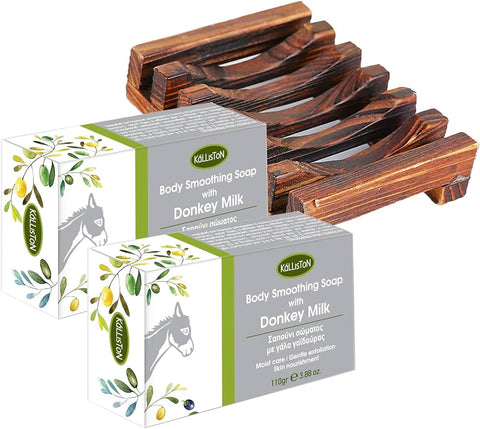 Donkey Milk Soap Bar, Organic Handmade Artisan Soap for Face & Body, Moisturizing Natural Bath Bar for Sensitive Skin, 4.8 oz - Personal Care