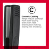 REVLON Smooth and Straight Ceramic Flat Iron, 1" Plates - Image 2