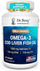 Dr. Berg Omega-3 Cod Liver Fish Oil 60 Softgels – Wild-Caught Icelandic Cod – Omega 3 EPA  - Image 1