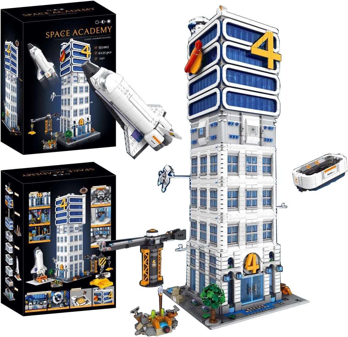 Four Heroes Tower - Blocks Set,6135 PCS 71cm Tall Skyscraper for Adult