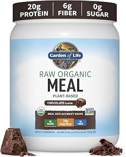Garden of Life Raw Organic Meal Protein Powder, Chocolate, 14 Servings