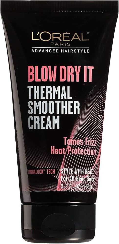 L'Oreal Paris Advanced Hairstyle Blow Dry It Thermal Smoother Cream, 5.1 Ounce - Personal Care