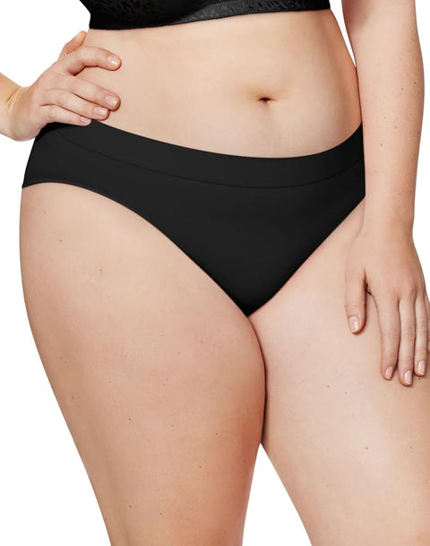JUST MY SIZE JMS Women's 5-Pack Ultra Soft Bikini Assorted Colors